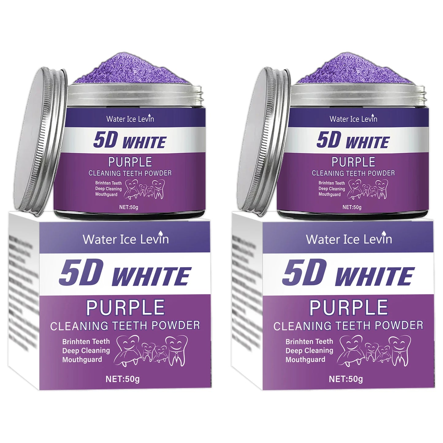 Purple Teeth Whitening Powder 50g – Natural Pearl Essence