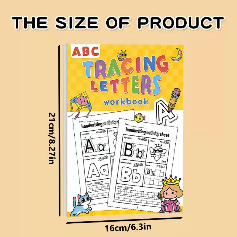 32-Page Kids Alphabet Tracing Workbook A-z Multi-skill Handwriting