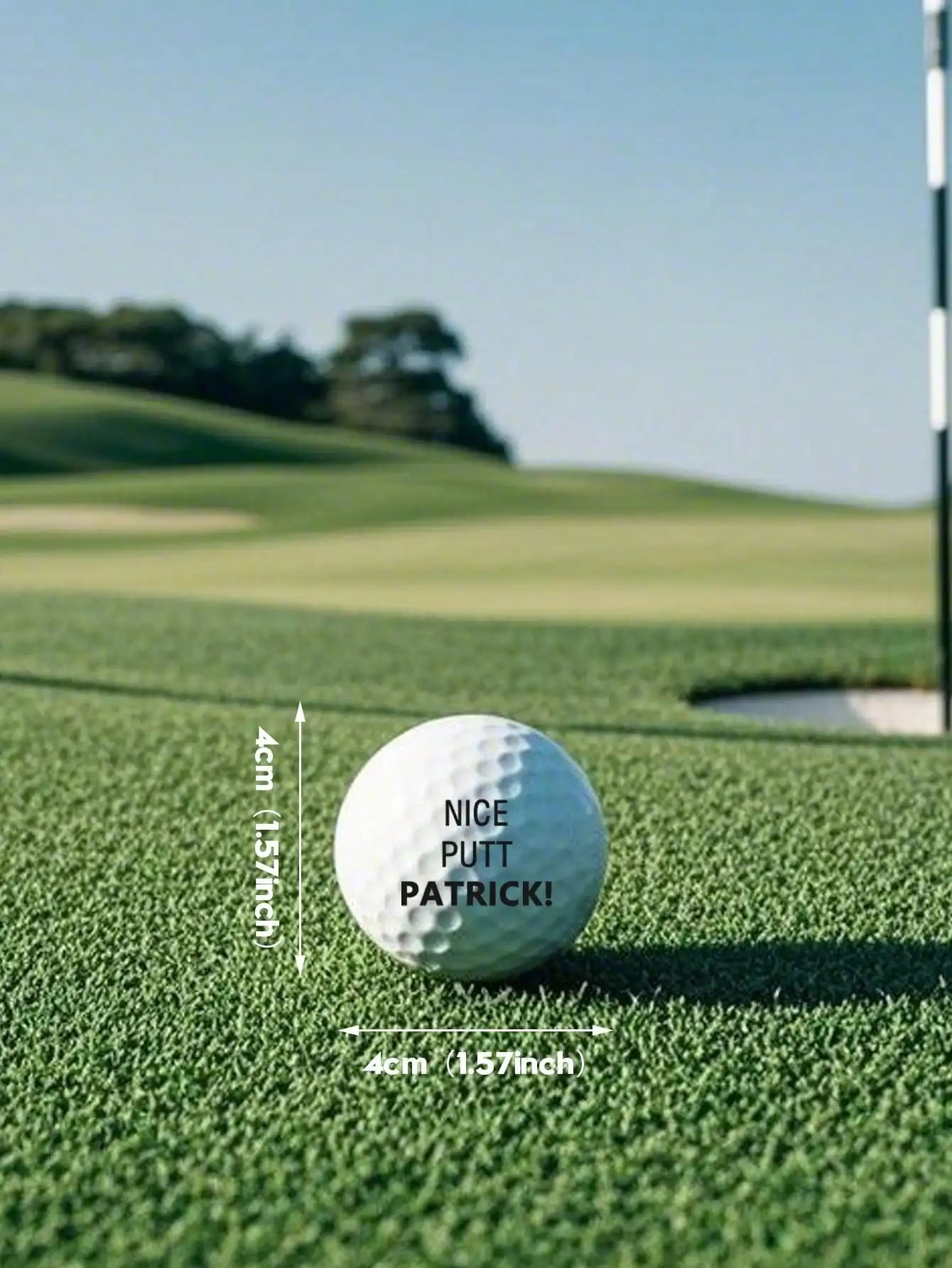 Custom Text Golf Ball Personalized Name Quote 3 Styles Premium Practice Gift For Golfer Dad Husband Friend Father Birthday Peaceful Pleasures Health and Wellness