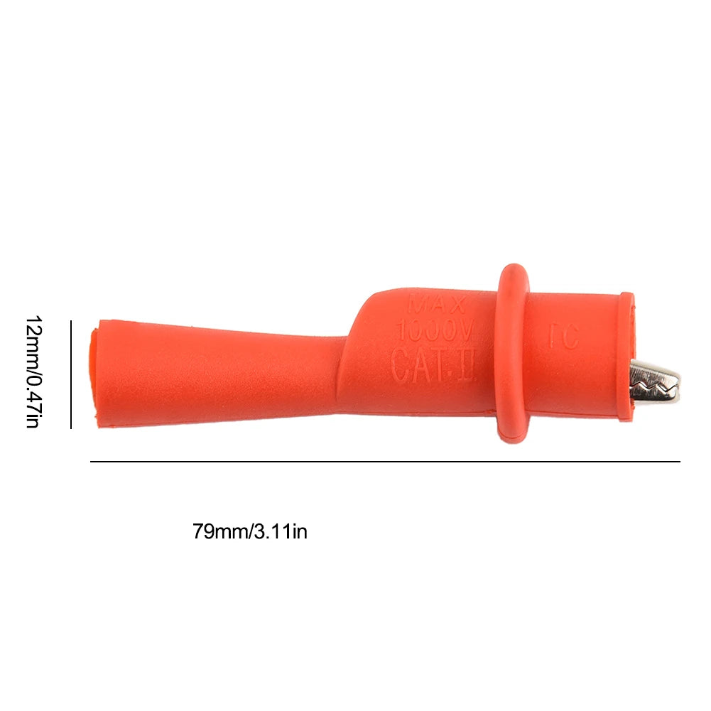 Alligator Crocodile Test Clip Wire Tips Clamp Red+black Multi-meter