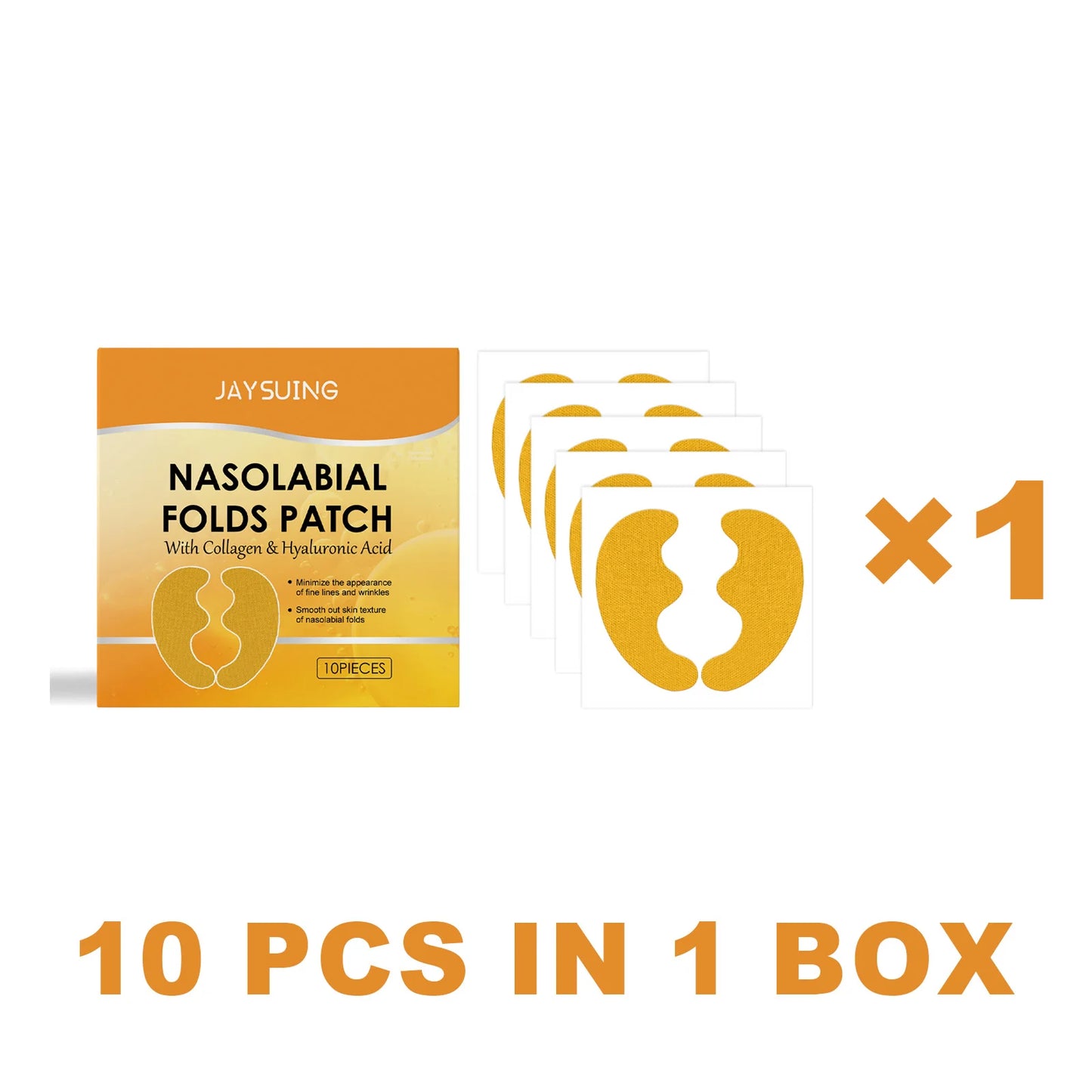 Jaysuing Nasolabial Fold Firming Patches – Hydrating, 10 Pcs