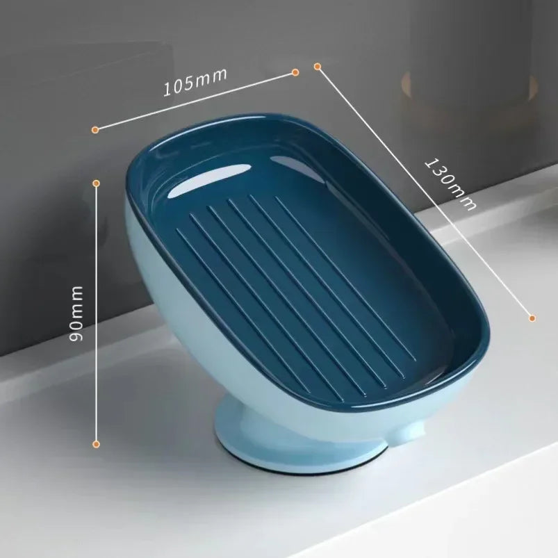 Suction Cup Soap Dish with Drain | Bathroom & Kitchen Holder