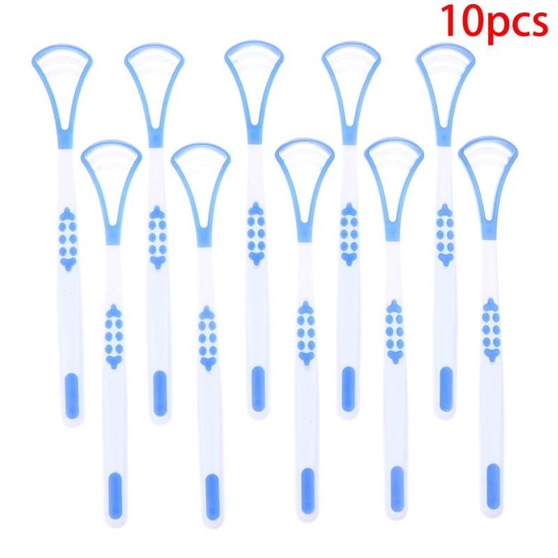 Y-Shape Food-Grade Silicone Tongue Scraper | 5 or 10 Pack