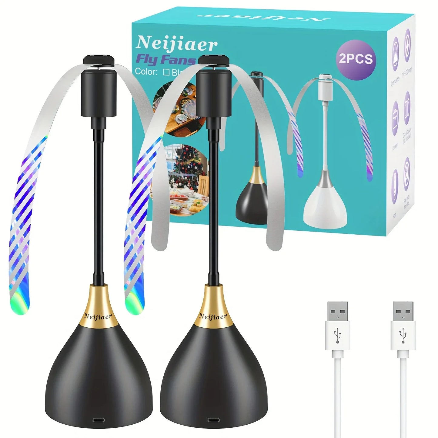 Fly Repellent Fan Soft Blades – USB or Battery Powered