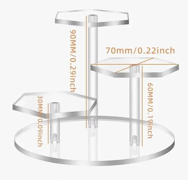 Acrylic Lipstick & Cosmetic Display Rack – 3/4/7 Tier Organizer