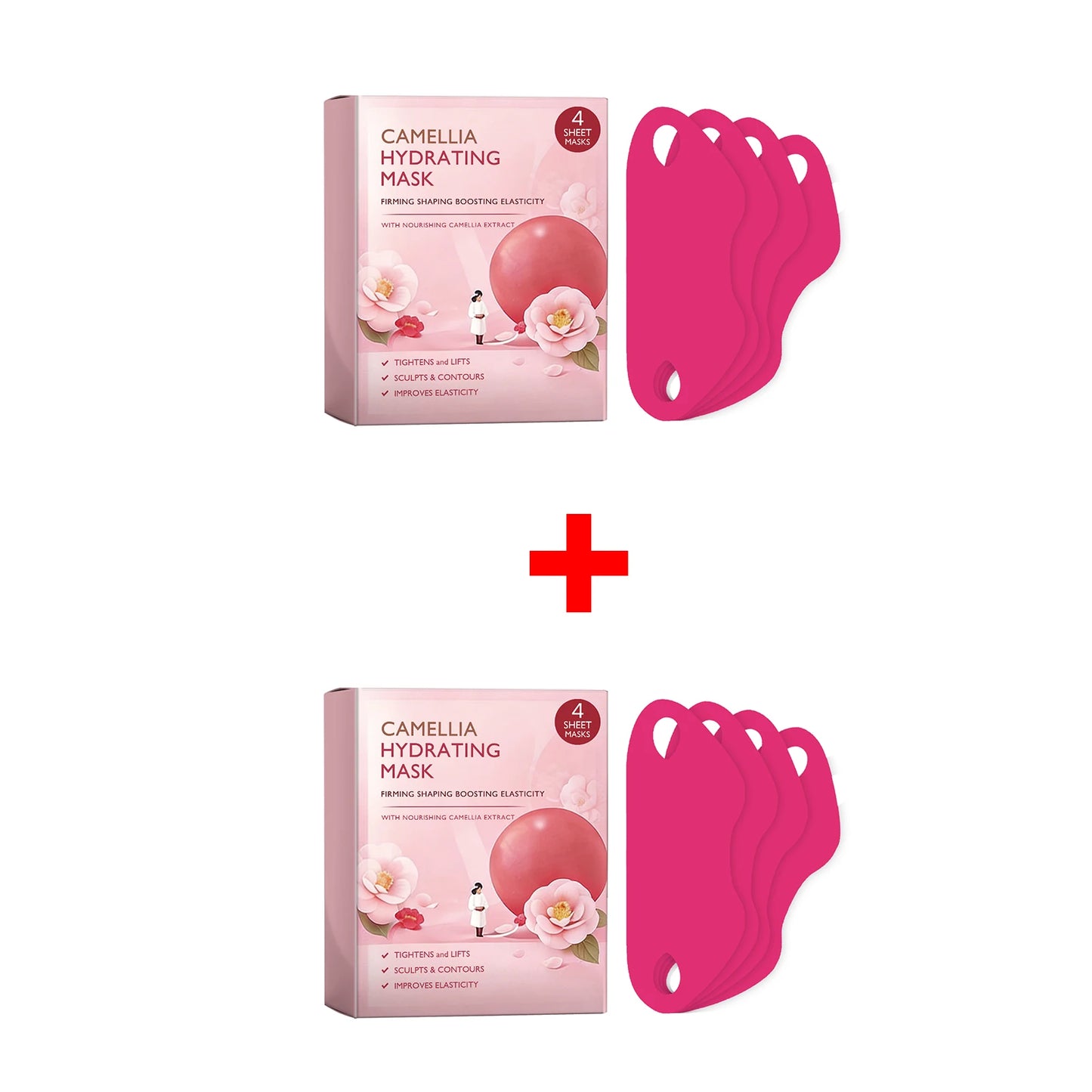 Camellia Hydrating Mask for Jawline Firming Shaping V-Shaped Improve Double Chin Nourishing Face Lifting Slimming Face Mask Peaceful Pleasures Health and Wellness Buy 1 Get 1 Free