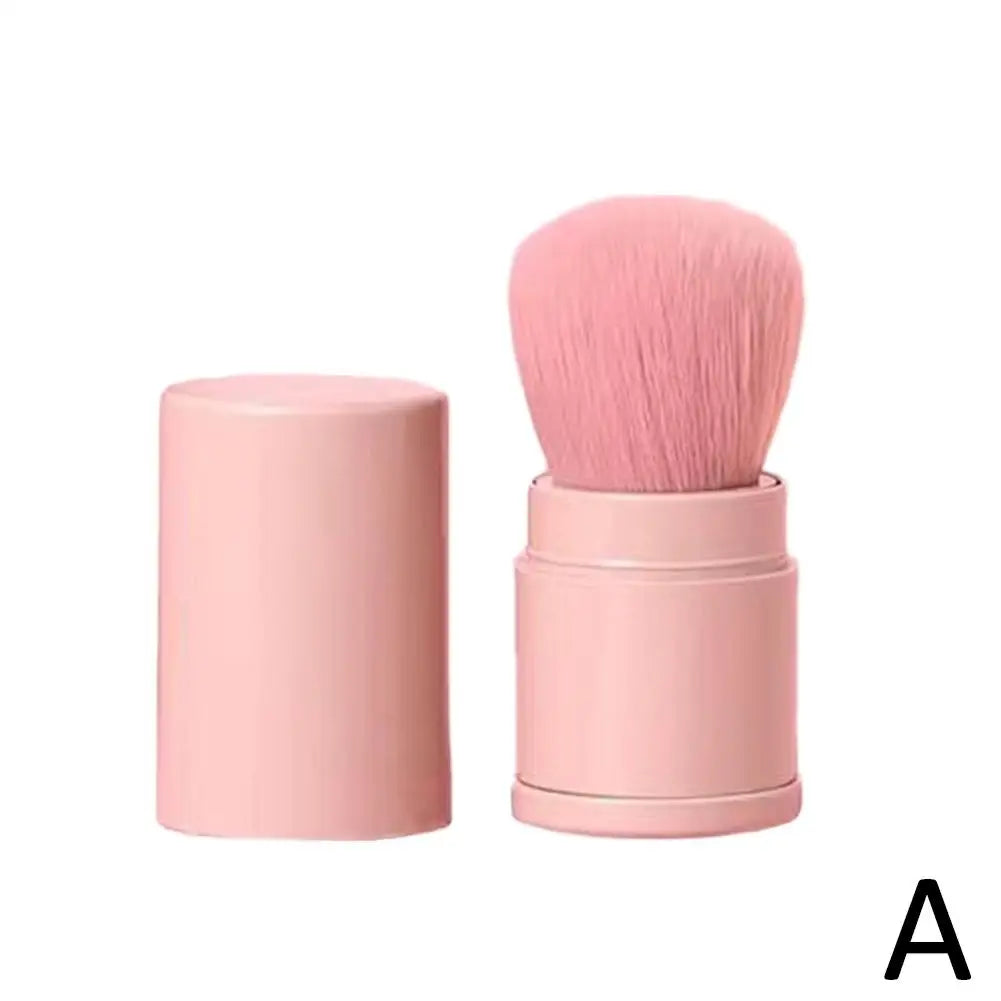 Portable Mini Retractable Blush Brush Soft Loose Powder Foundation Makeup Brush Multi Functional Beauty Makeup Tool Peaceful Pleasures Health and Wellness A