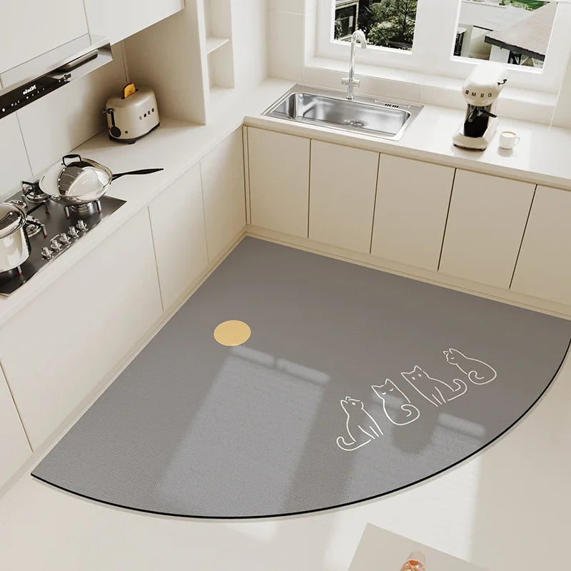 Diatom Mud Bath & Kitchen Floor Mat – Anti-Slip, Super Absorbent