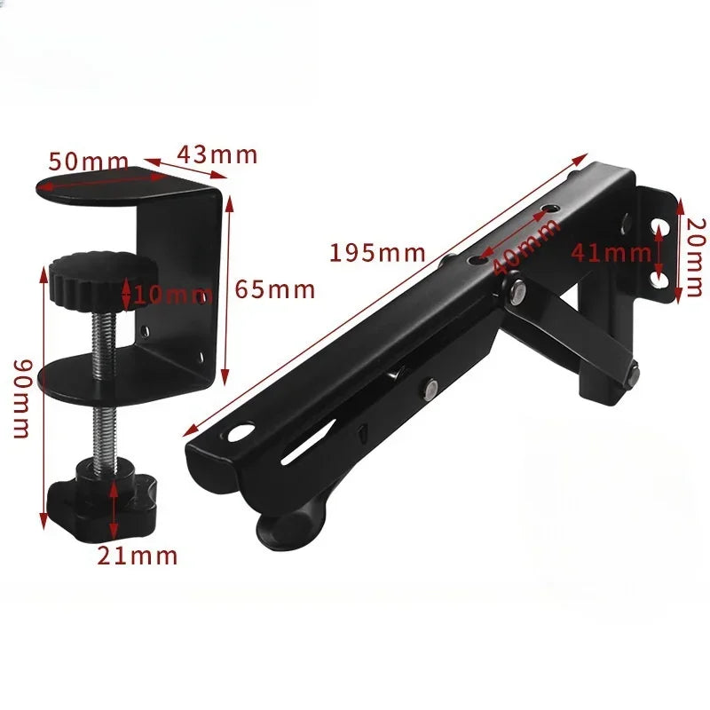2-Pack L-Shaped Foldable Desktop Extension Bracket | Heavy Duty