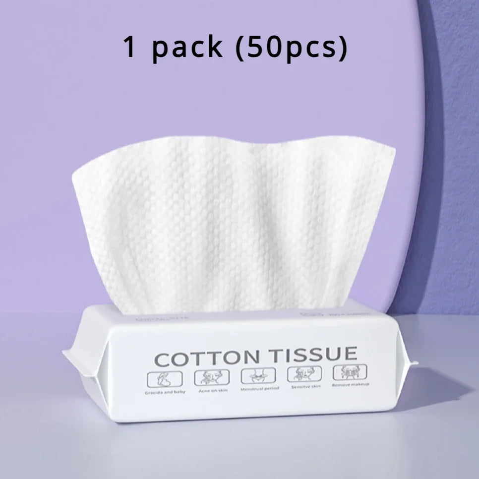 Disposable Cotton Face & Bath Towels 50/100 Pack – Soft & Thick