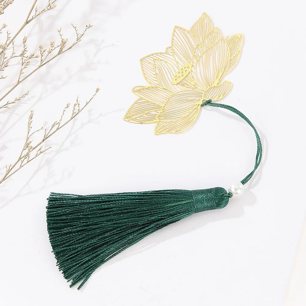 Leaf Vein Office Chinese Style Retro Book Clip Book Holder Page Clip Bookmark Leaf Bookmark Hollow Book Mark Metal Bookmarks Peaceful Pleasures Health and Wellness type3