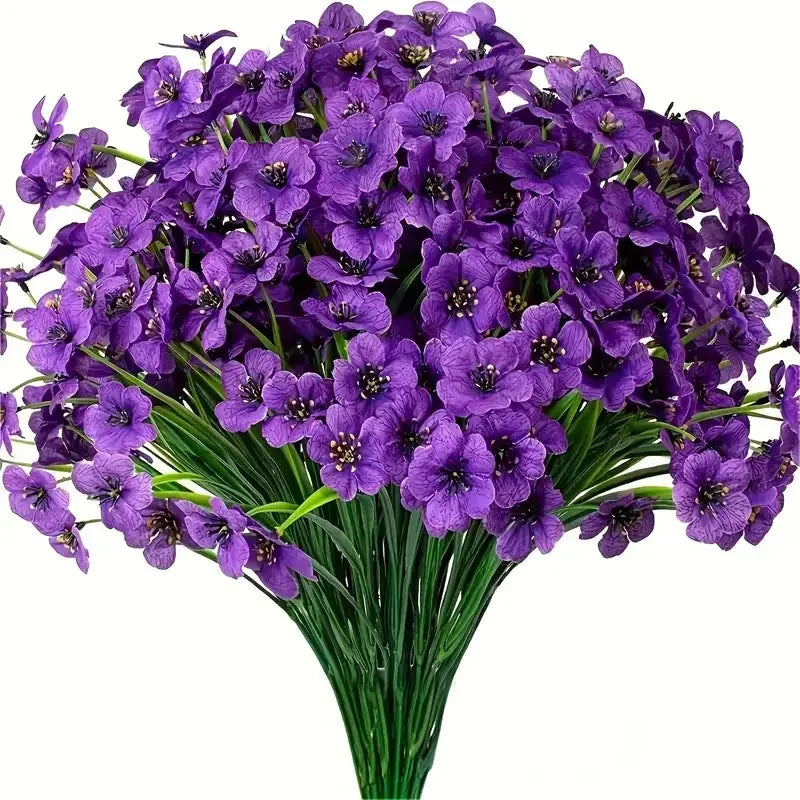6-Pack UV Resistant Artificial Pansy Silk Flowers – Indoor & Outdoor