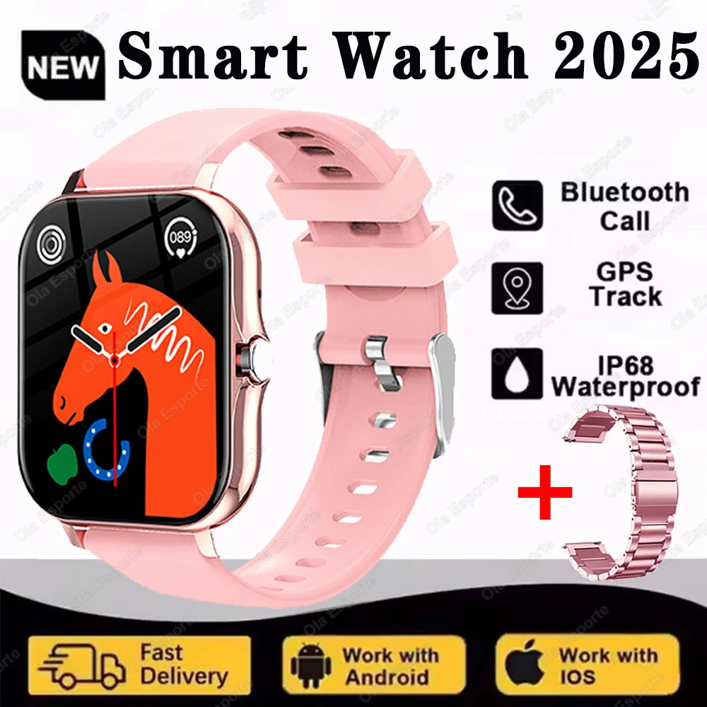 2.01'' Waterproof Smart Watch with Message Answer Call Sleep Monitoring Sports Pedometer Information Alerts For iPhone Android Peaceful Pleasures Health and Wellness Pk20Szstrap