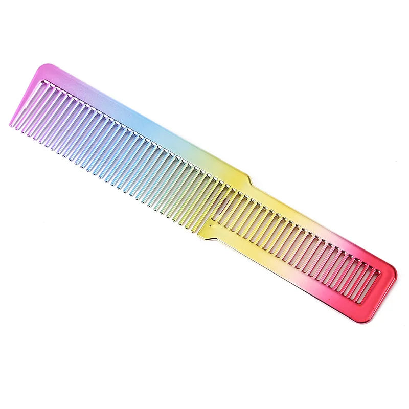 Salon Professional Electroplated Comb Barber Comb Stylist Styling Tool Accessories Salon Anti-static Hair Cut Comb Peaceful Pleasures Health and Wellness E
