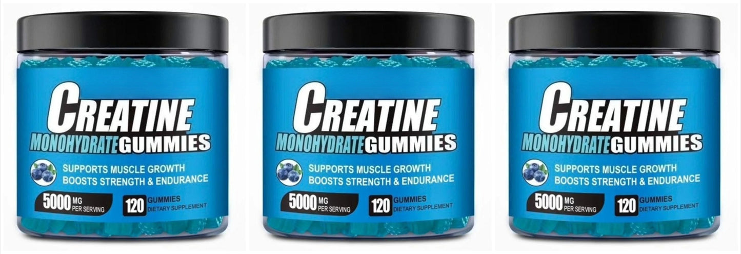 Blueberry Creatine Gummies 120ct – Energy & Muscle Support