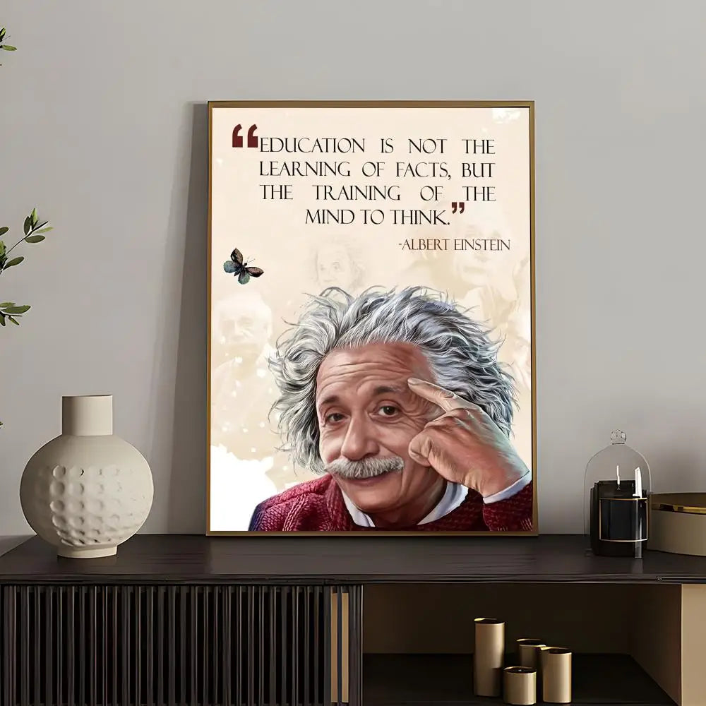 Hot Aalbert Einsteines Poster Versatile HD Waterproof Wall Art Self-Adhesive Decor for Any Space Ideal Gift Peaceful Pleasures Health and Wellness z9 40X50cmNoframe