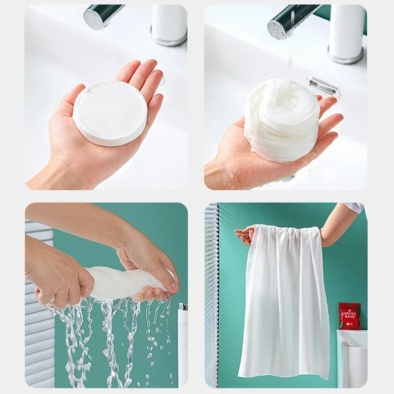 Disposable Compressed Travel Bath Towels – 100% Cotton Quick-Dry