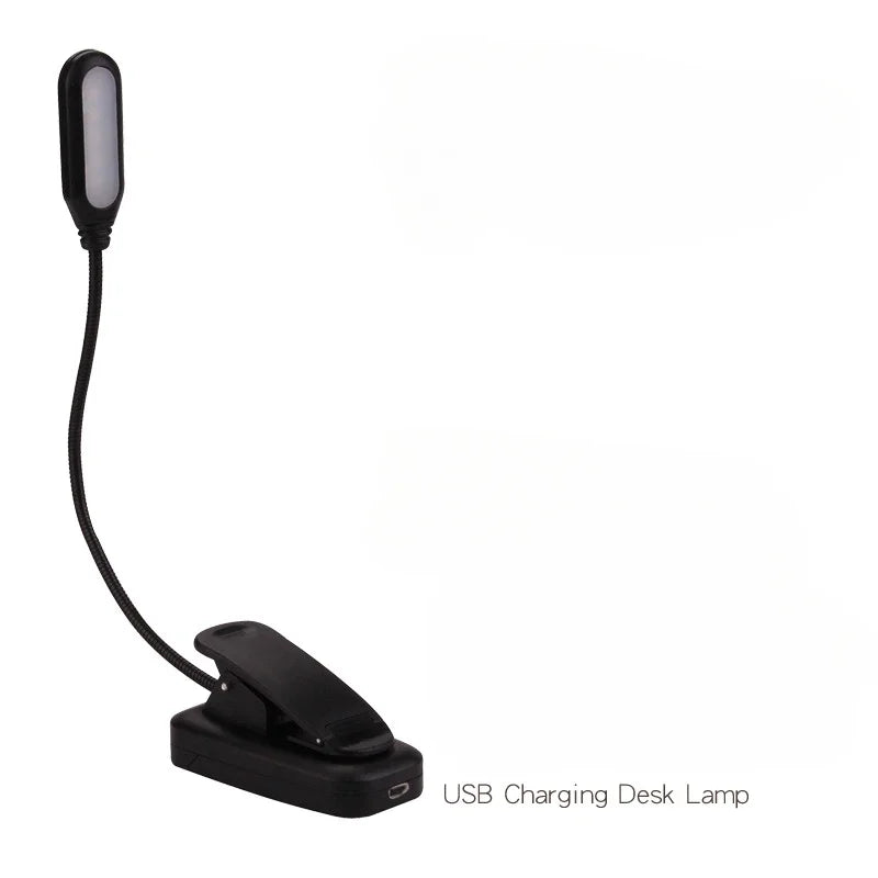 Rechargeable Clip-On LED Book Light | 7 LEDs, 3 Modes