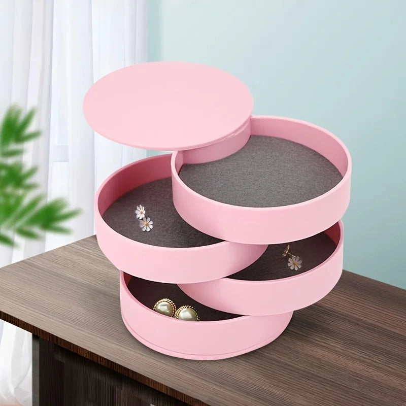 Multi-Layer Desktop Organizer with Lid | Jewelry & Makeup Storage
