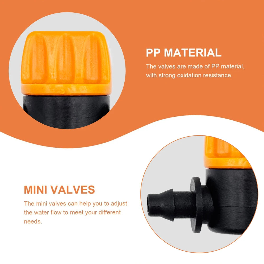 20Pcs Hose Valve Garden Tap Garden Drip Irrigation Fittings Pipe Connectors Water Valve For 4/7mm Water Flow Control Valve Peaceful Pleasures Health and Wellness