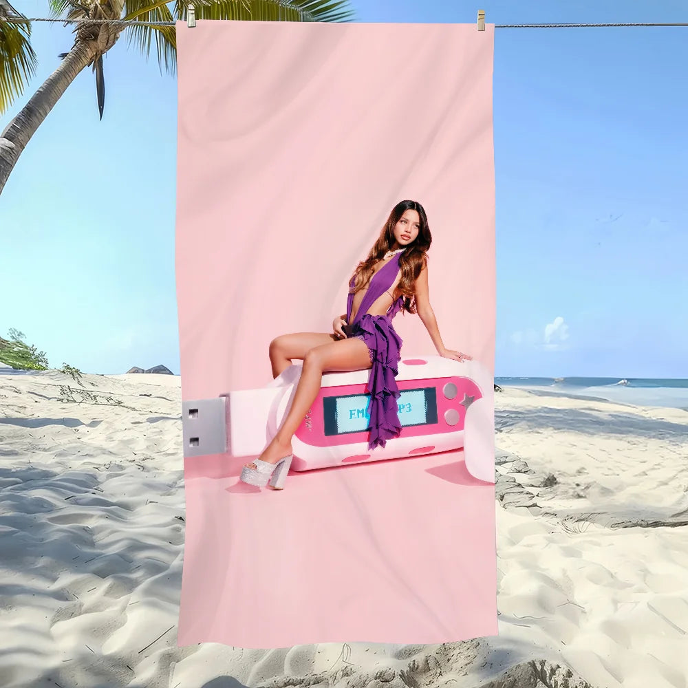 Emilia Mernes Music Print Quick-Dry Beach & Sports Towel