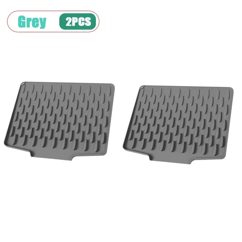 Non-Slip Silicone Dish Drying Mat 32×26cm | Heat Resistant