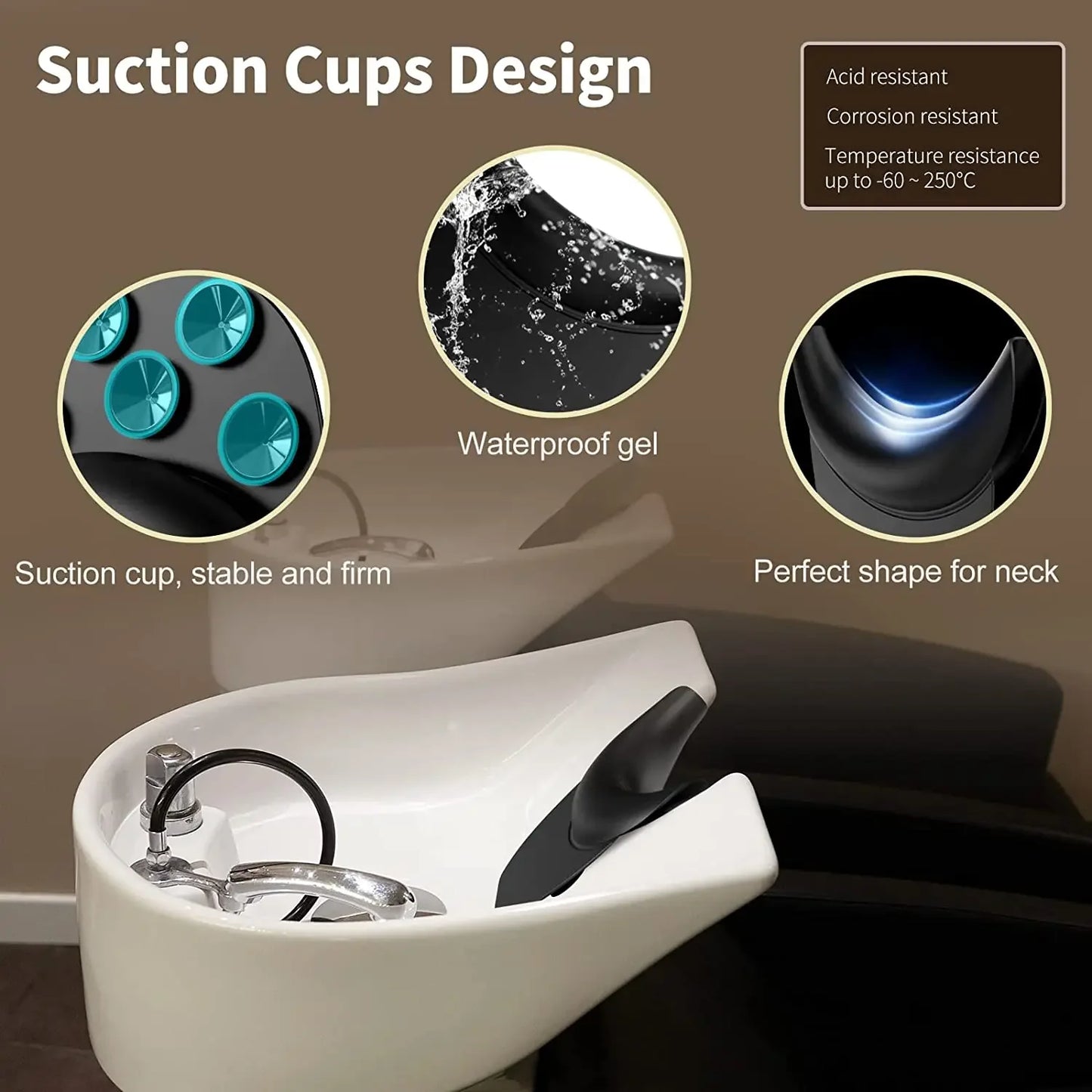 Salon Neck Rest Shampoo Gel Neck Cushion Spa Shampoo Neck Head Rest Cushion Silicone Neck Rest for Sink Hair Washing Hair Tools Peaceful Pleasures Health and Wellness