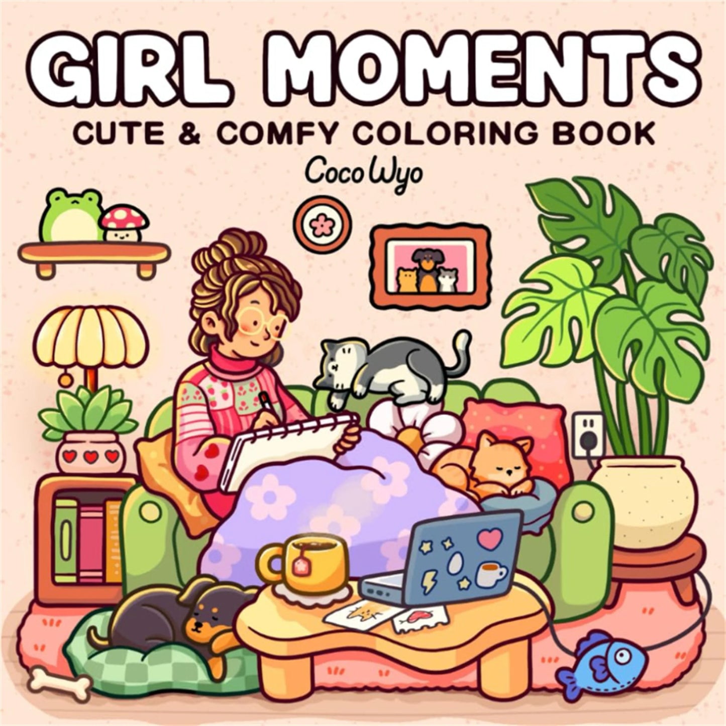 Cozy Atmosphere Relaxing Coloring Book Adults Teens Bold