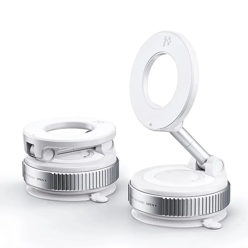 Magnetic Car Phone Holder 360° Rotation & Vacuum Suction Cup