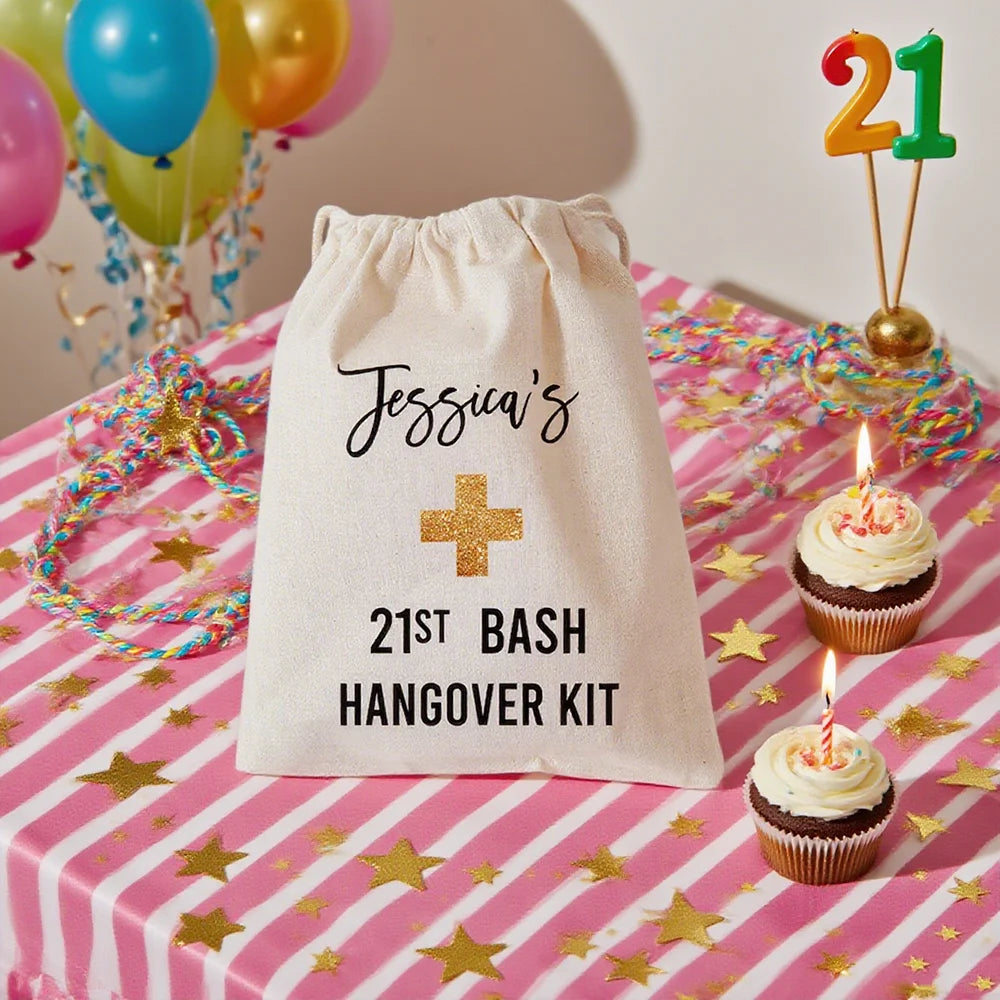 Personalized Birthday Favor Bags | Hangover Kit & Party Gifts