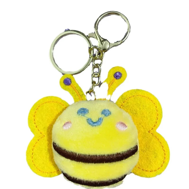 Cute Plush Bee Keychain – Soft Cartoon Bag Charm & Gift
