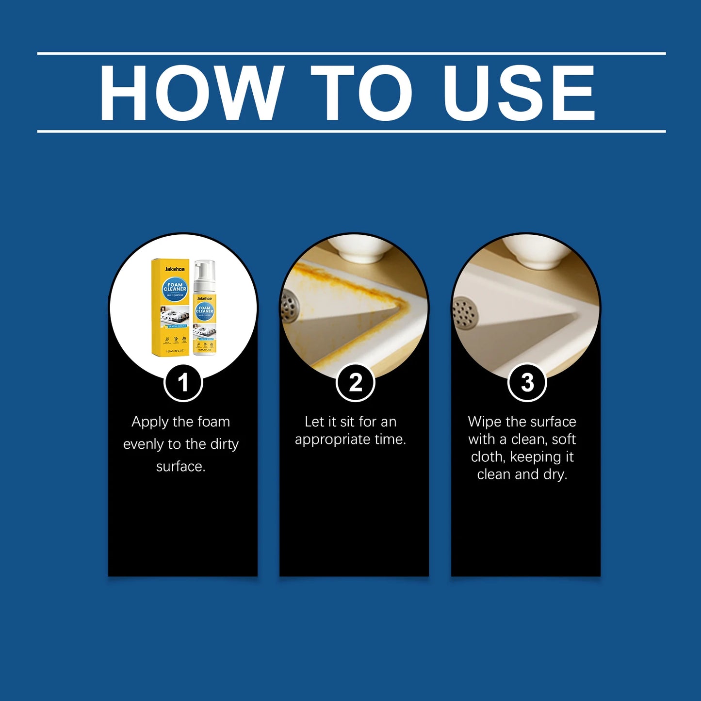 Jakehoe Lemon Foam Cleaner – Grease & Limescale Remover 150ml