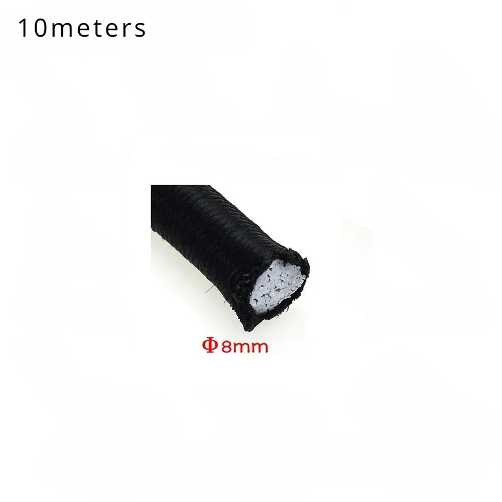 Black Elastic Rope 10M | Polyester Sewing Band 3–8mm DIY