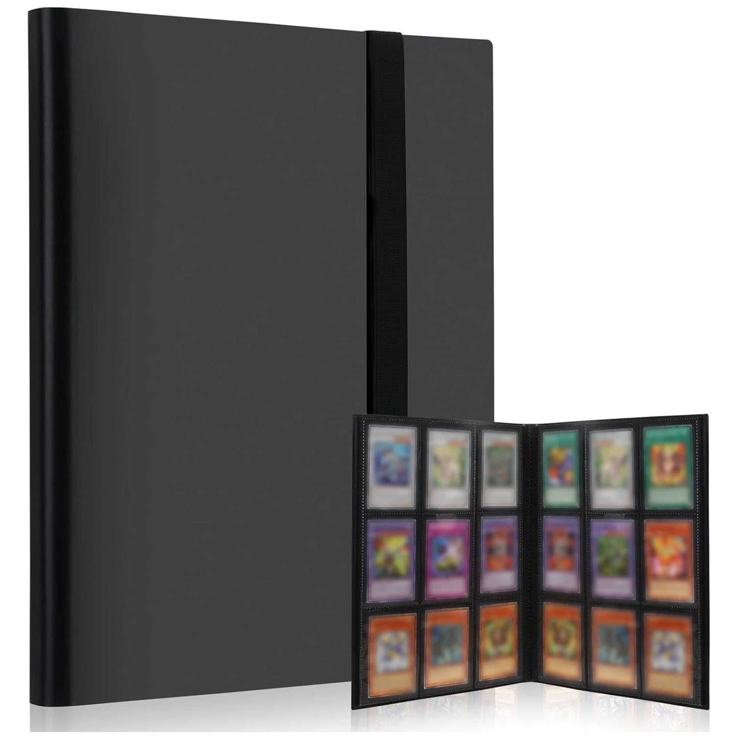 9-Pocket Card Album Book Folder Large Capacity Can Hold 360 Cards For Sport/YGO/PTCG/ Game Card Binder Photographs Collection Peaceful Pleasures Health and Wellness Black