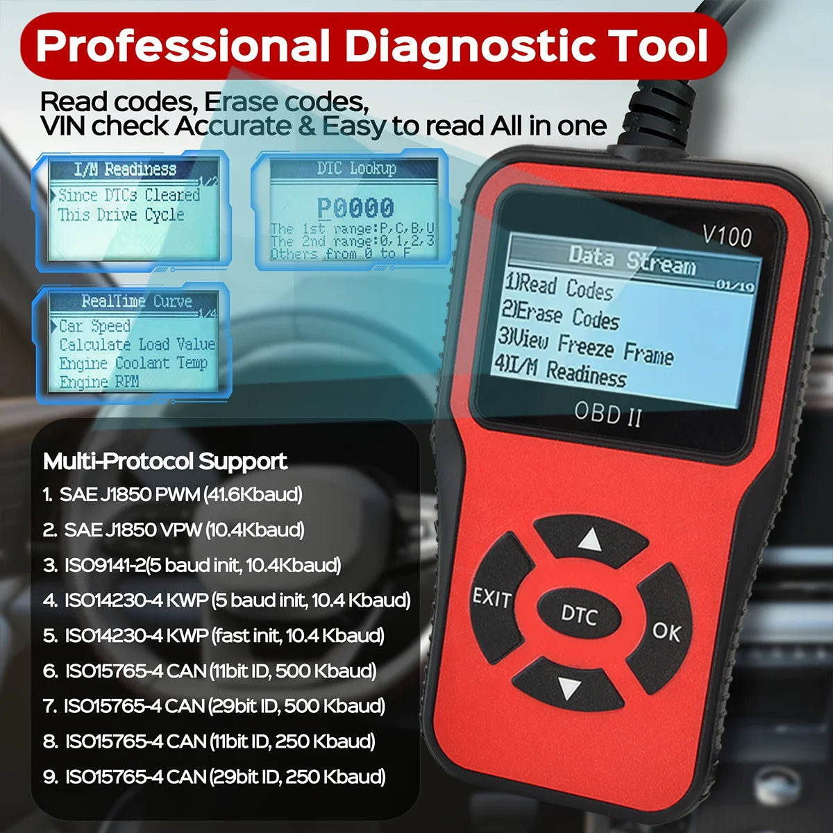 OBD2 Scanner & Car Voltage Tester – Engine Fault Code Reader Peaceful Pleasures Health and Wellness