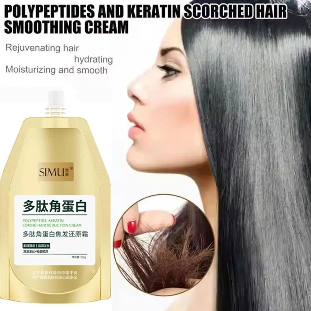 Polypeptide Keratin Hair Repair Cream 250g – Smoothing & Damage Restoration Treatment Peaceful Pleasures Health and Wellness