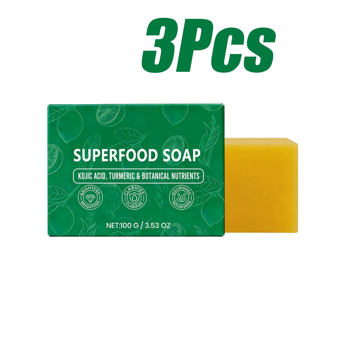 Turmeric Brightening Soap Bar – Kojic Acid, Dark Spot Cleanser