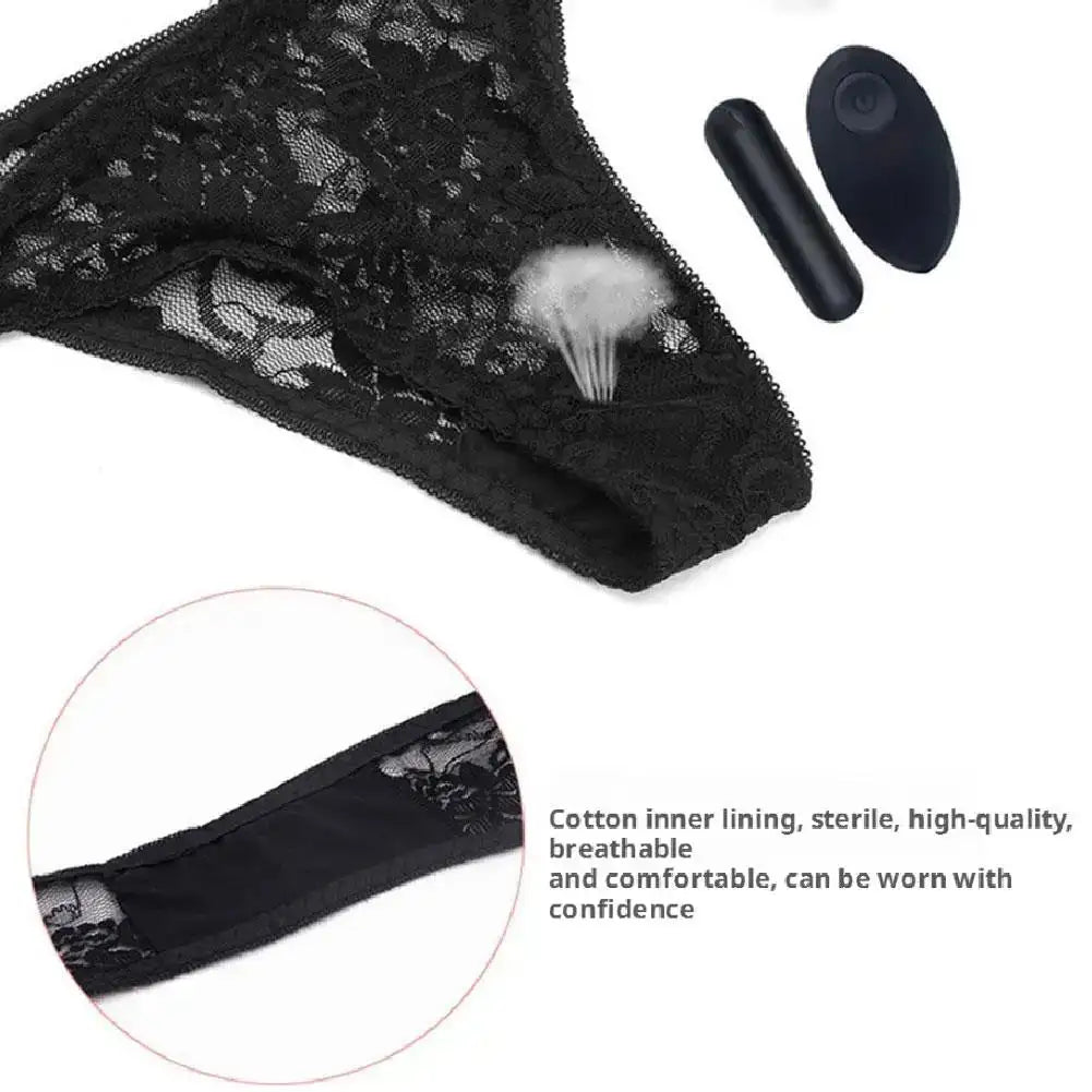 Remote Control Vibrating Lace Panties – Wearable Massager Peaceful Pleasures Health and Wellness