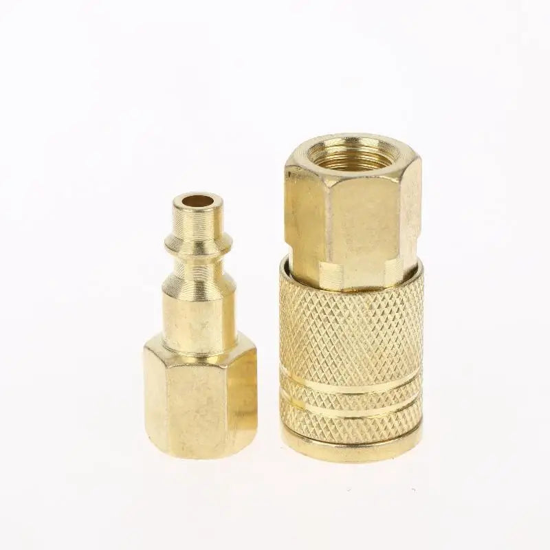 New US Type Air Hose Quick Connect Plug & Coupler With 1/4 NPT Fitting Male Thread American Standard Pneumatic Accessories Peaceful Pleasures Health and Wellness A
