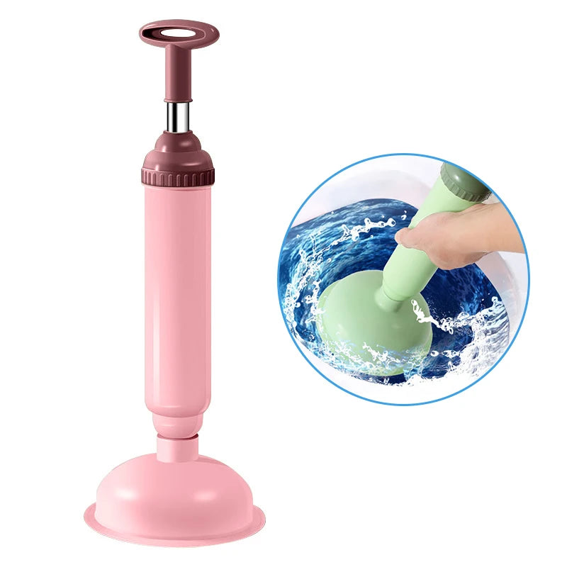 Toilet Plunger,Powerful High-pressure Drain Plunger Suction Cups,Toilet Unblocker Vacuum Plunger,Unblocker Suitable For Toilet Peaceful Pleasures Health and Wellness Pink