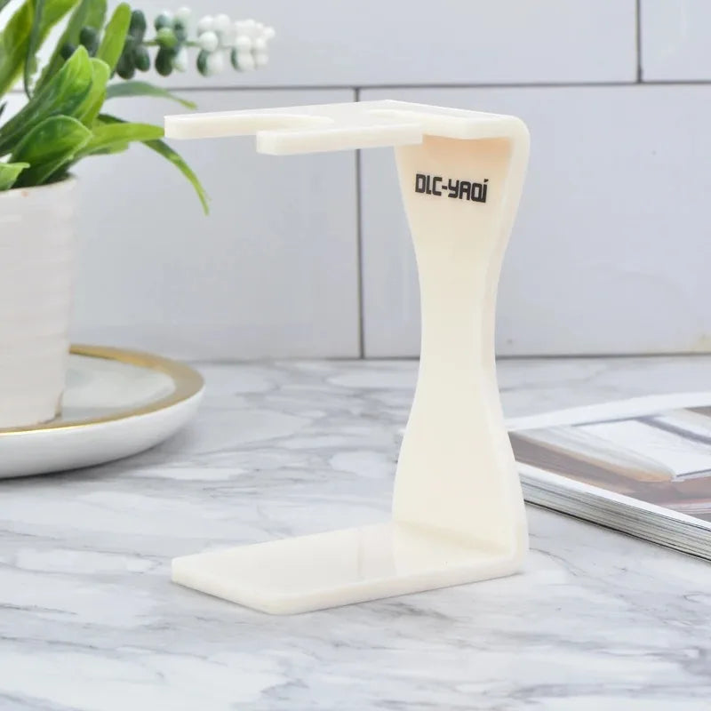 YAQI Minimalist Shaving Brush & Razor Holder Set – Creamy White