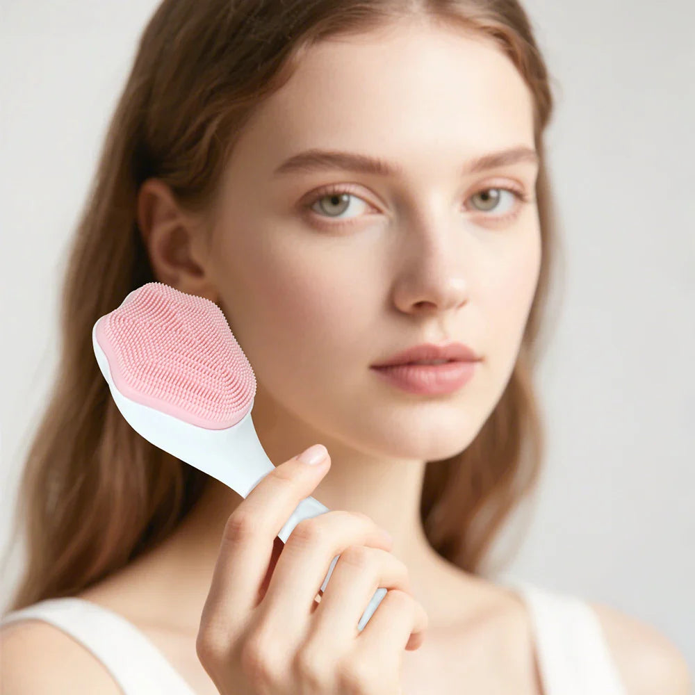 Soft Silicone Face Cleansing Brush – Gentle Exfoliating Scrubber