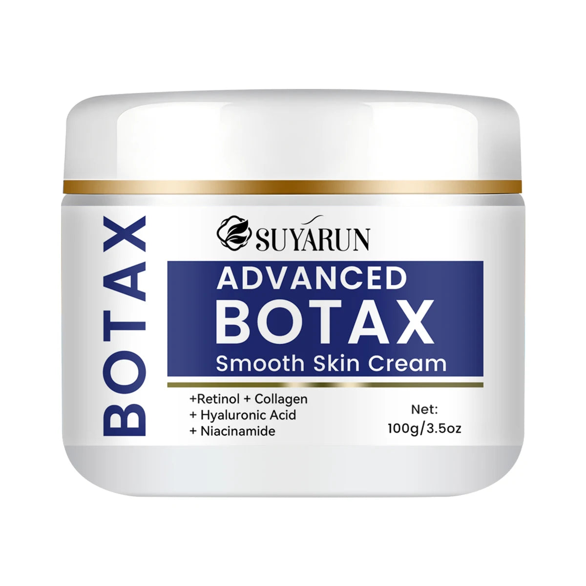 SUYARUN Hyaluronic Acid Moisturizing Cream - Brightening Anti-Aging Hydration for All Skin Types, Fast Absorb Non Greasy. Peaceful Pleasures Health and Wellness 100g