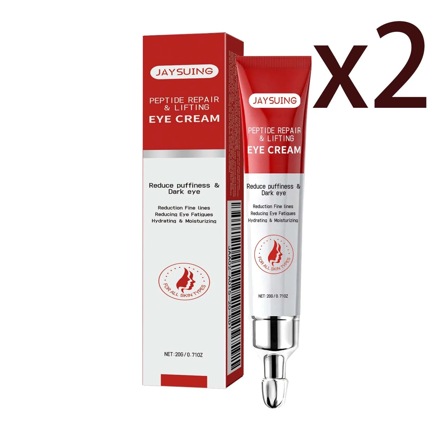 Peptide Repair Lifting Eye Cream Removal Eyes Bags Firming Relieve Eye Fatigue Eliminate Edema Brighten Fade Dark Circles Serum Peaceful Pleasures Health and Wellness 2x20g 20g