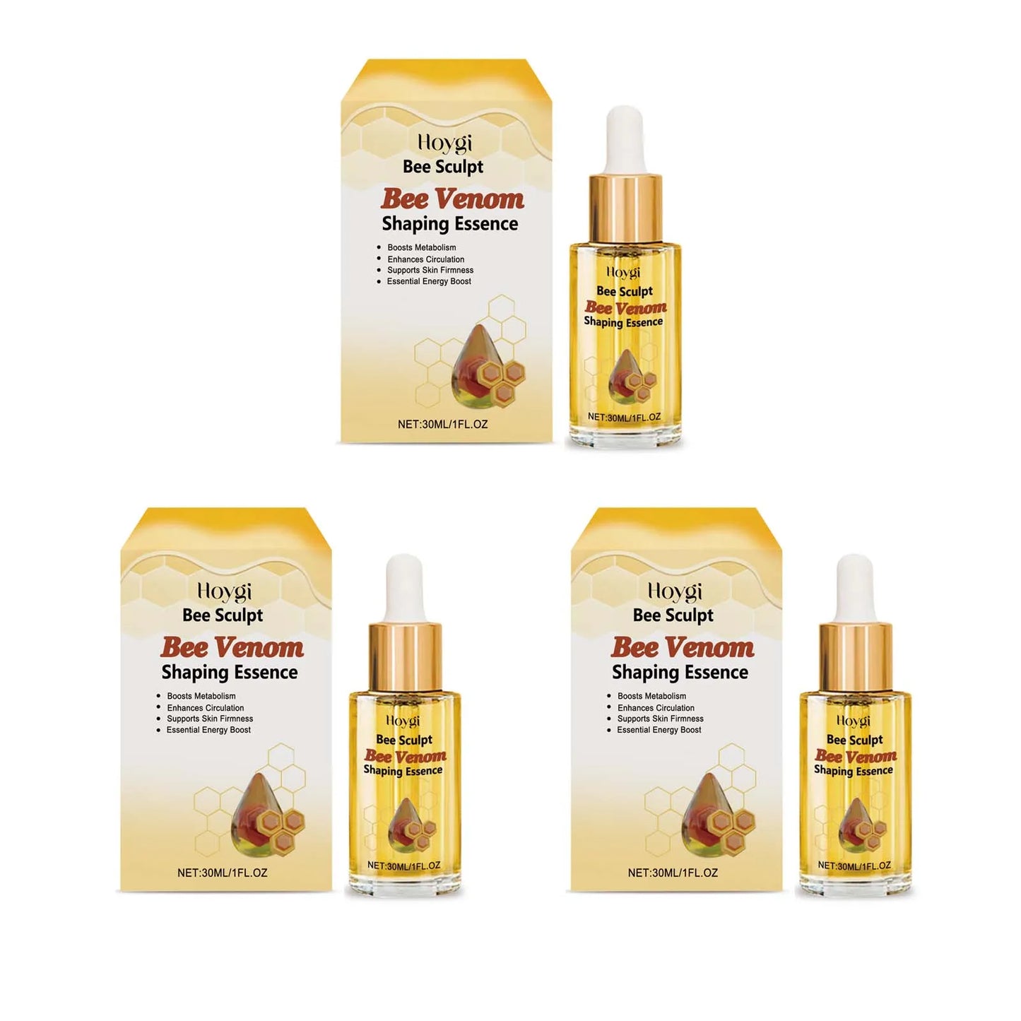 Bee Venom Body Sculpting Oil – Anti-Cellulite Firming Slim Peaceful Pleasures Health and Wellness 3Pcs 30ml