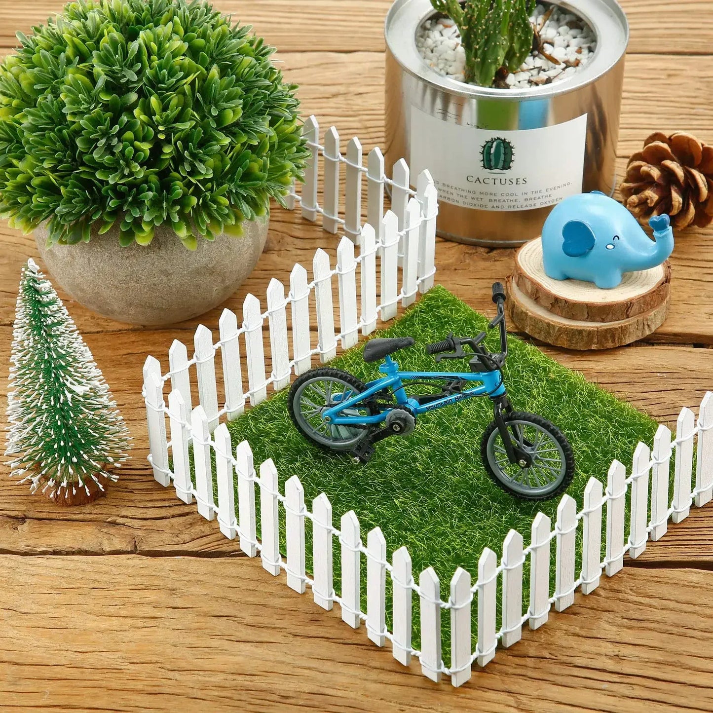 1pcs Mini Wooden Fence for Fairy Gardens and Flower Pot Embellishments - Durable Home & Garden Decor, Perfect for Christmas Peaceful Pleasures Health and Wellness