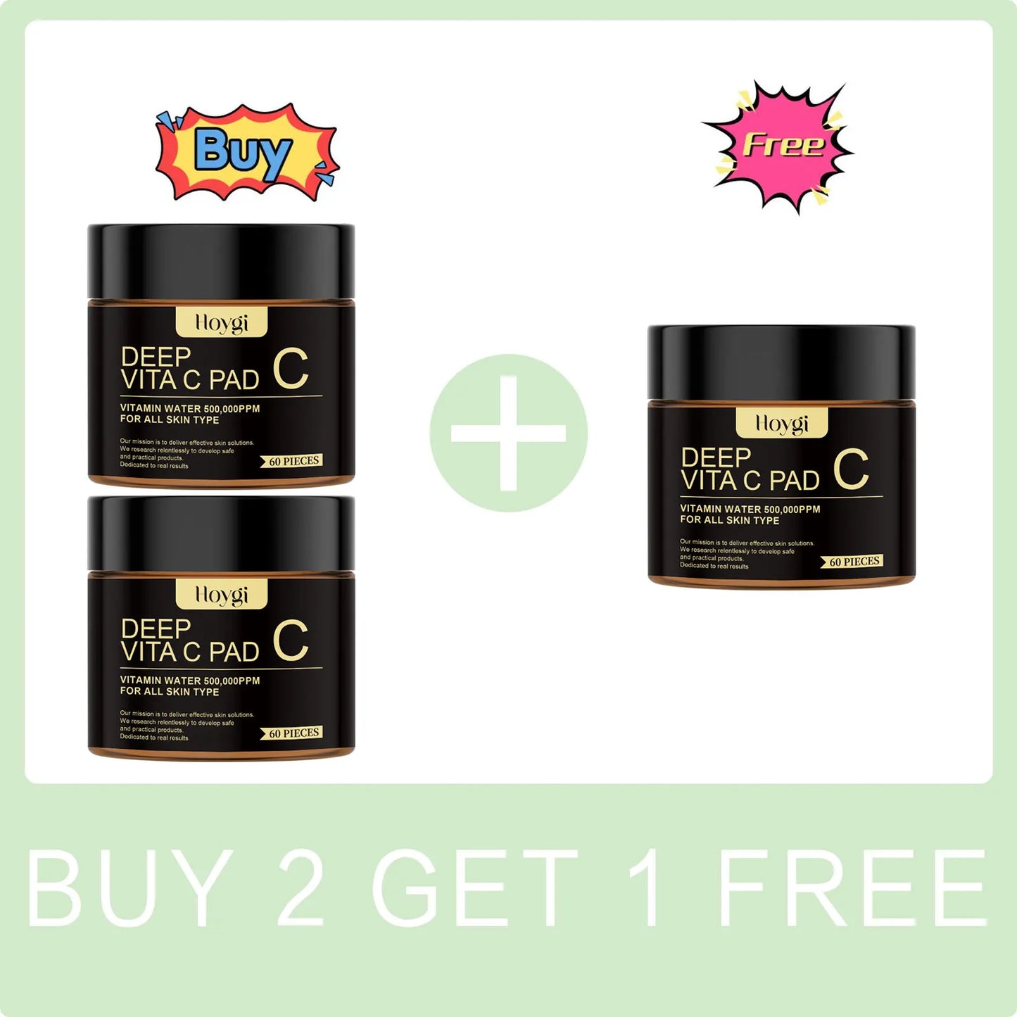 Vitamin C Pads Exfoliating Acne Remover Brightening Improve Skin Gloss Shrink Pores Oil Control Moisturize Nourishing Skin Care Peaceful Pleasures Health and Wellness Buy 2 Get 1 Free