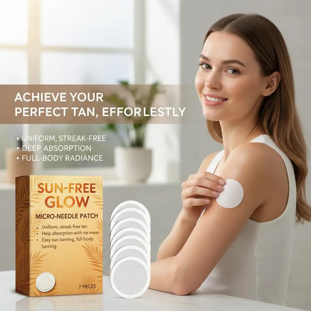 Quick Sunless Micro‑Needle Tanning Stickers, UV‑Damage‑Free Natural Bronzing Patches, Portable Mild Self‑Tan Patch for Anytime Peaceful Pleasures Health and Wellness