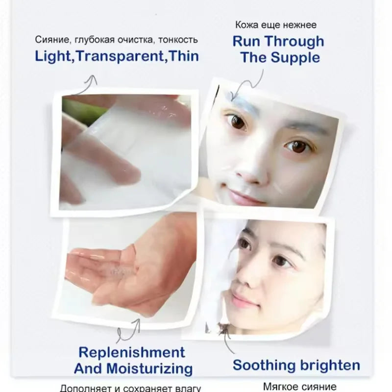 10-Pack Snail Mucin Sheet Masks – Moisturizing & Oil Control