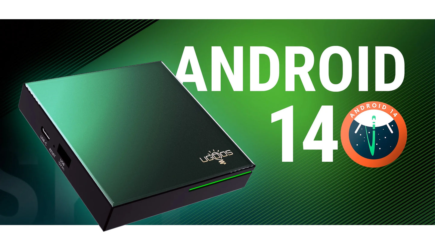 UGOOS SK4 Pro Android 14 Smart TV BOX Amlogic S905X5M-K BT5.4 LPDDR4 4G 64G AI-SR AV1 HDR Set Top Box Support Dolby Dolby Audio Peaceful Pleasures Health and Wellness